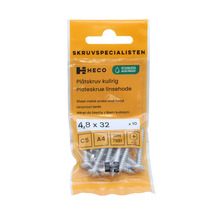 Plåtskruv RXS Kullrig 4,8 x 32 mm 10-pack Heco